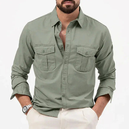 Men’s Casual Button Up Shirt | Men | Long Sleeve Cotton Blend | Relaxed Fit Everyday Shirt | Steven & Levon3