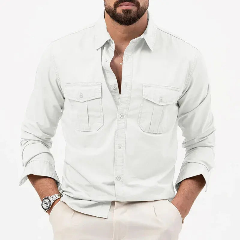 Men’s Casual Button Up Shirt | Men | Long Sleeve Cotton Blend | Relaxed Fit Everyday Shirt | Steven & Levon3