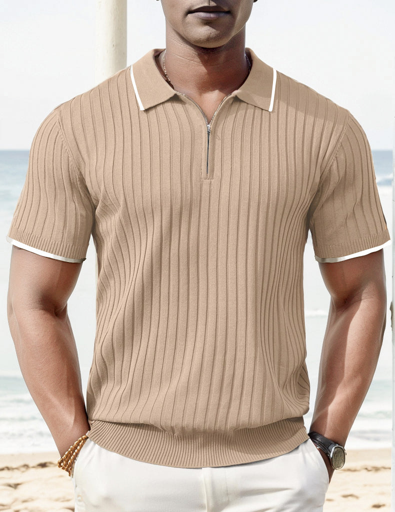 Men's Casual Polo Shirt | Breathable Cotton Blend | Relaxed Fit Smart Casual Polo | Steven & Levon