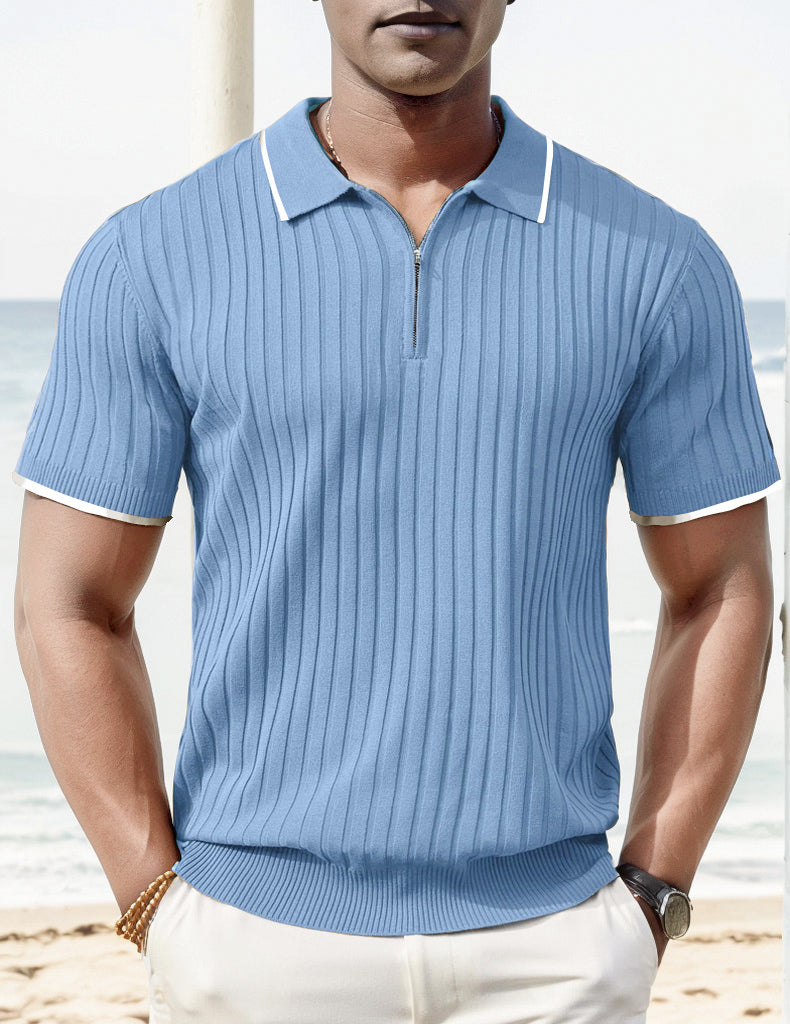 Men's Casual Polo Shirt | Breathable Cotton Blend | Relaxed Fit Smart Casual Polo | Steven & Levon