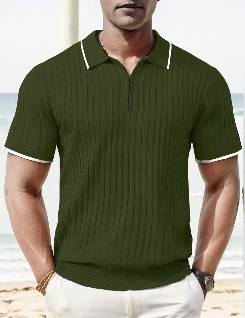 Men's Casual Polo Shirt | Breathable Cotton Blend | Relaxed Fit Smart Casual Polo | Steven & Levon
