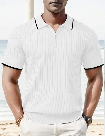 Men's Casual Polo Shirt | Breathable Cotton Blend | Relaxed Fit Smart Casual Polo | Steven & Levon