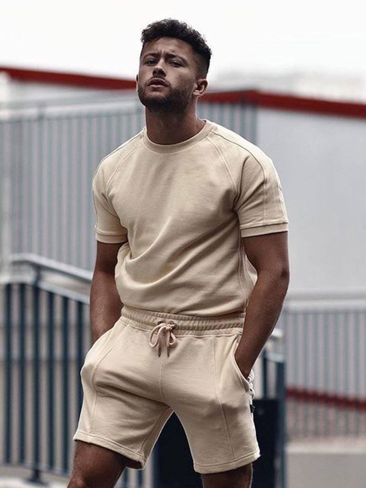 Men's Summer Co-Ord Set | Short Sleeve Shirt & Shorts | Lightweight Casual Outfit | Steven & Levon