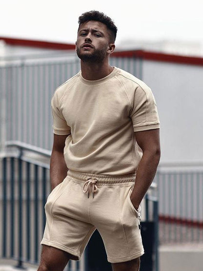 Men's Summer Co-Ord Set | Short Sleeve Shirt & Shorts | Lightweight Casual Outfit | Steven & Levon