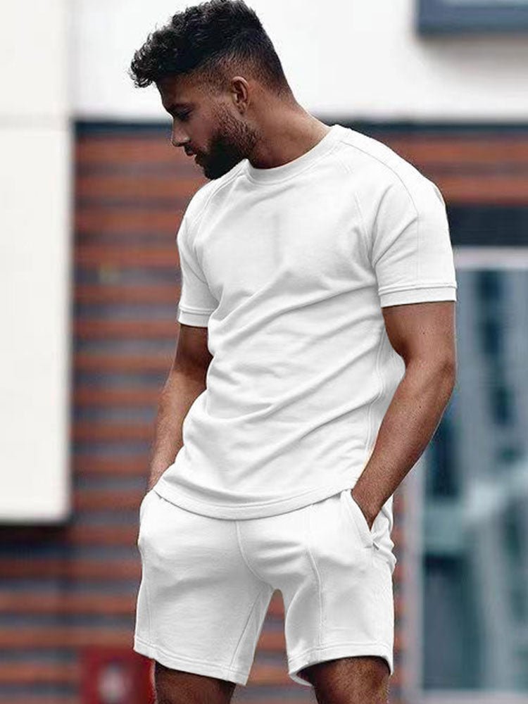 Men's Summer Co-Ord Set | Short Sleeve Shirt & Shorts | Lightweight Casual Outfit | Steven & Levon