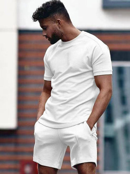 Men's Summer Co-Ord Set | Short Sleeve Shirt & Shorts | Lightweight Casual Outfit | Steven & Levon