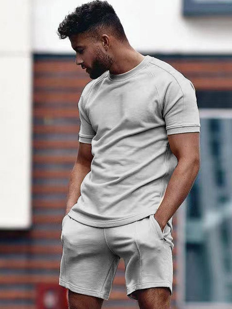 Men's Summer Co-Ord Set | Short Sleeve Shirt & Shorts | Lightweight Casual Outfit | Steven & Levon