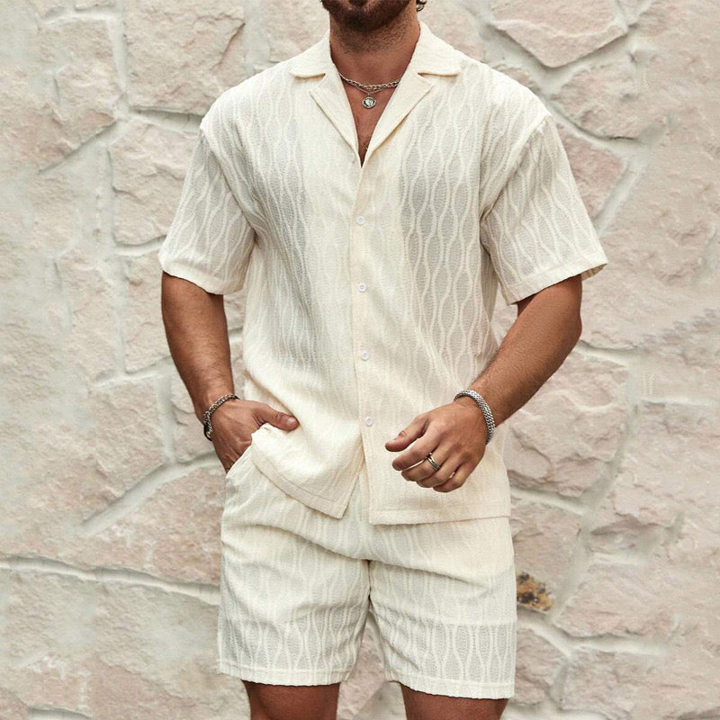 Men's Shirt & Shorts Co-Ord Set | Summer Casual Outfit | Lightweight Holiday Wear | Steven & Levon