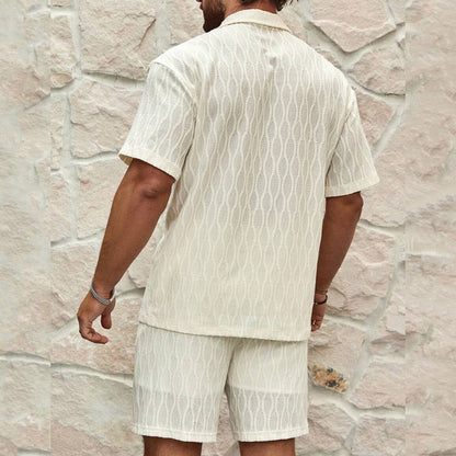 Men's Shirt & Shorts Co-Ord Set | Summer Casual Outfit | Lightweight Holiday Wear | Steven & Levon