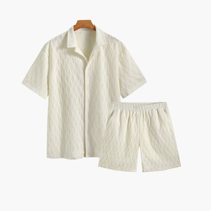Men's Shirt & Shorts Co-Ord Set | Summer Casual Outfit | Lightweight Holiday Wear | Steven & Levon