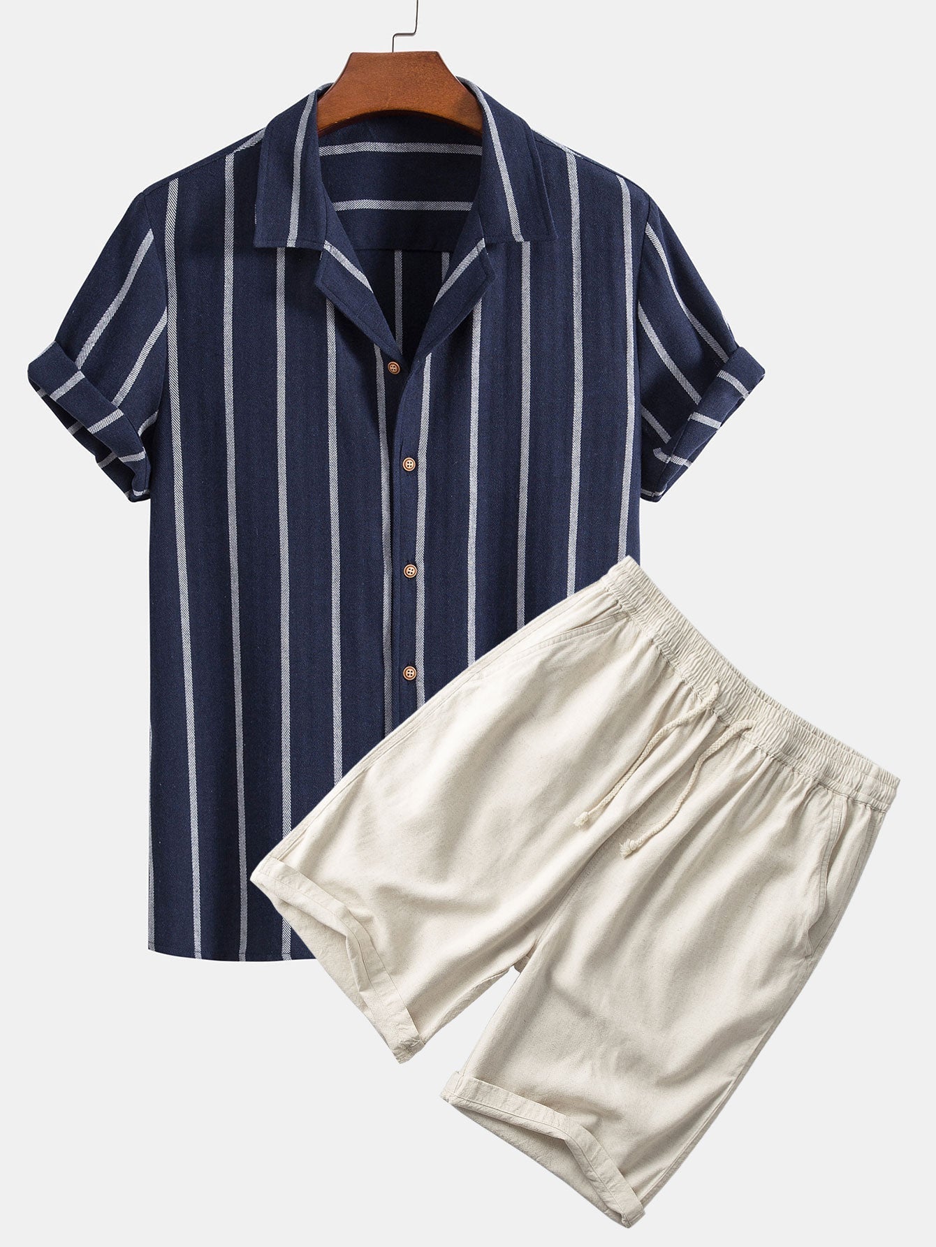 Men's Casual Shirt & Quick Dry Shorts Set | Co-Ord Set | Men | Quick-Dry Fabric | Steven & Levon