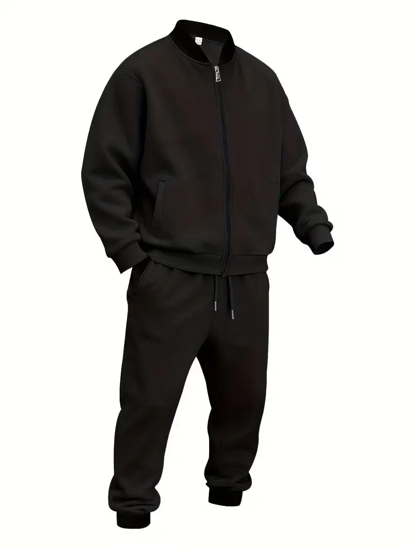 Men's Tracksuit | Zipped Jacket and Trousers | Casual Two Piece Sportswear Set | Steven & Levon