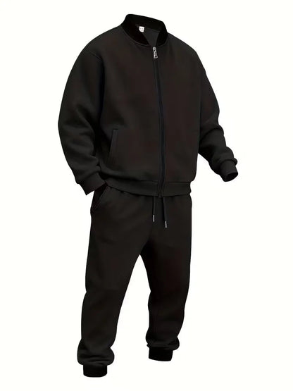 Men's Tracksuit | Zipped Jacket and Trousers | Casual Two Piece Sportswear Set | Steven & Levon