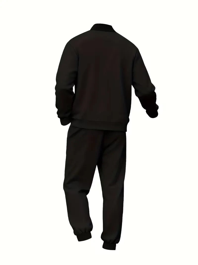 Men's Tracksuit | Zipped Jacket and Trousers | Casual Two Piece Sportswear Set | Steven & Levon