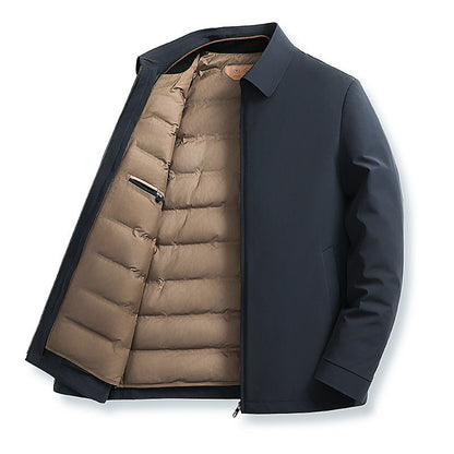 Men's Classic Down Jacket | Men | Insulated Lightweight Outerwear | Winter Warm Zip-Up Coat | Steven & Levon