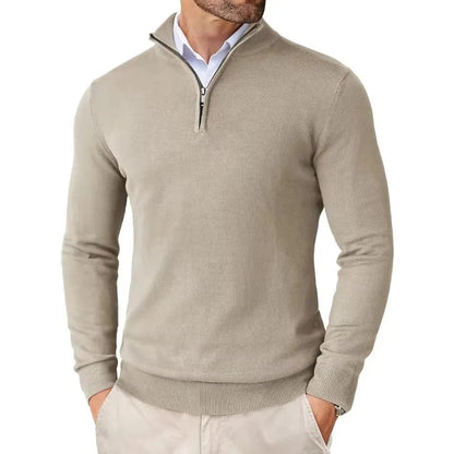 Classic Half Zip Sweater | Men | Knit Pullover | Soft Comfortable Layering Jumper | Steven & Levon
