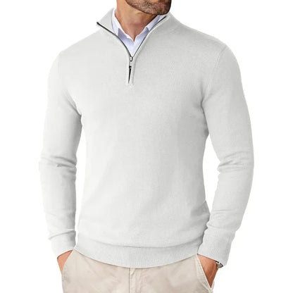Classic Half Zip Sweater | Men | Knit Pullover | Soft Comfortable Layering Jumper | Steven & Levon
