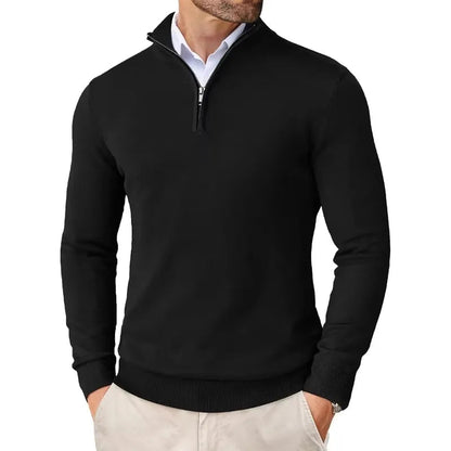 Classic Half Zip Sweater | Men | Knit Pullover | Soft Comfortable Layering Jumper | Steven & Levon
