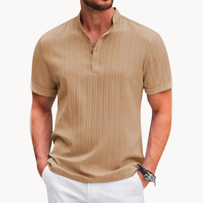 Men's Classic Henley Shirt | Men | Long Sleeve Button Neck Top | Casual Fit | Steven & Levon