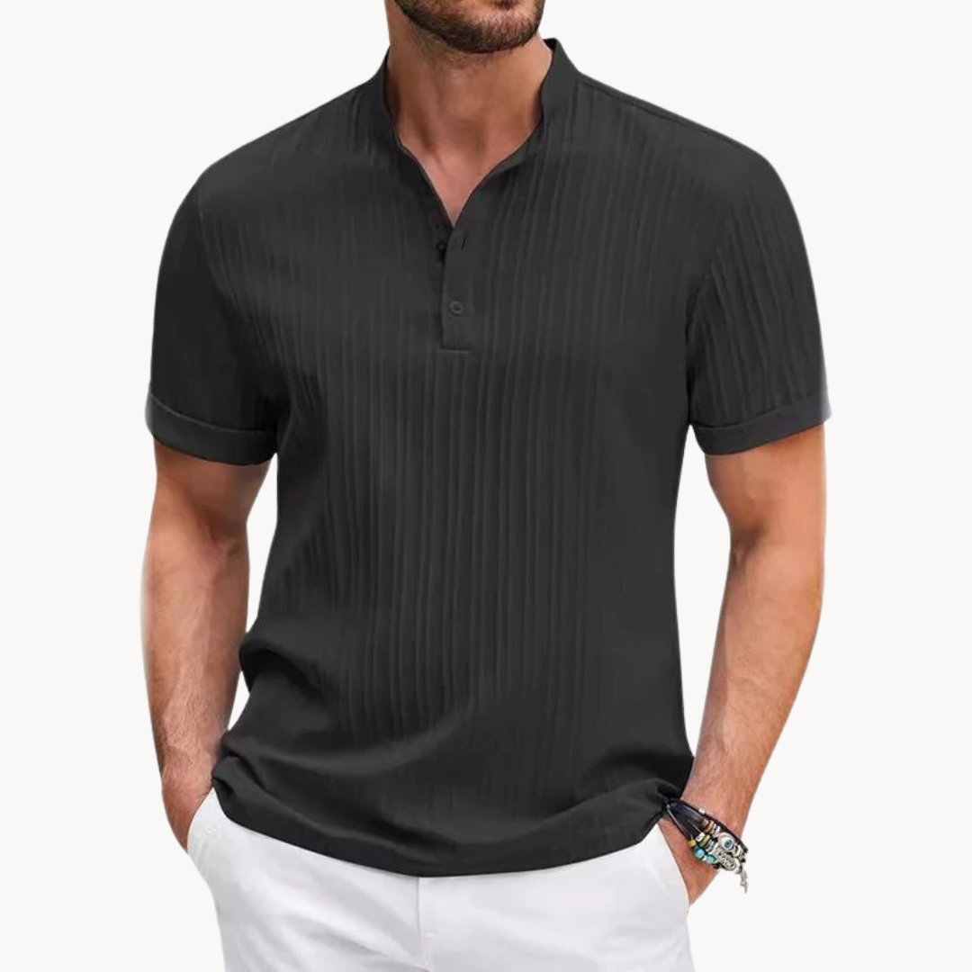 Men's Classic Henley Shirt | Men | Long Sleeve Button Neck Top | Casual Fit | Steven & Levon