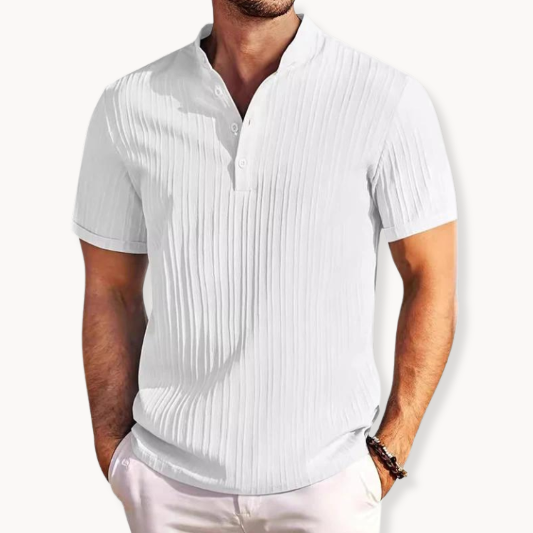 Men's Classic Henley Shirt | Men | Long Sleeve Button Neck Top | Casual Fit | Steven & Levon