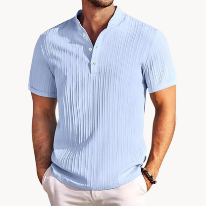 Men's Classic Henley Shirt | Men | Long Sleeve Button Neck Top | Casual Fit | Steven & Levon
