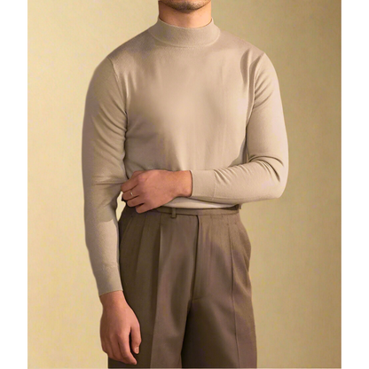 Men’s Classic Roll Neck Sweater | Turtleneck Knit Jumper | Soft Knit Fabric | Smart Casual Style | Steven & Levon