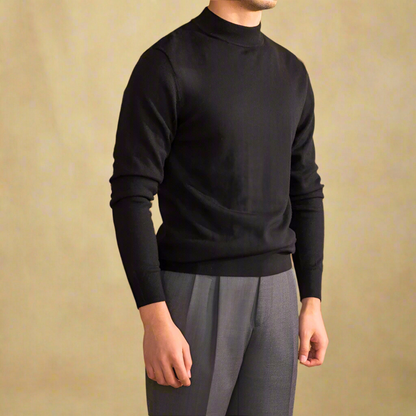 Men’s Classic Roll Neck Sweater | Turtleneck Knit Jumper | Soft Knit Fabric | Smart Casual Style | Steven & Levon