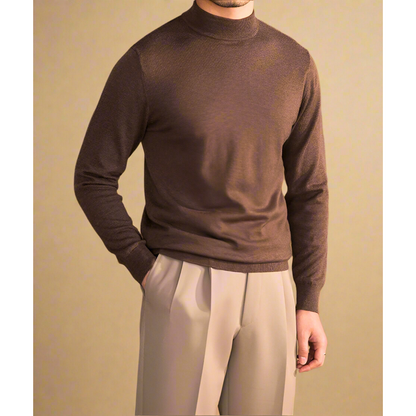 Men’s Classic Roll Neck Sweater | Turtleneck Knit Jumper | Soft Knit Fabric | Smart Casual Style | Steven & Levon