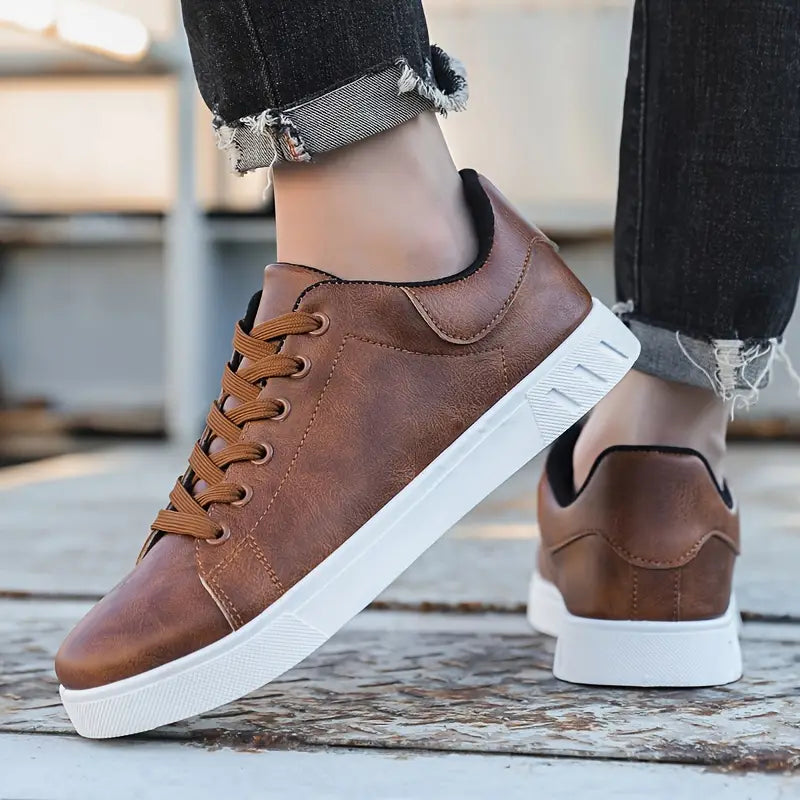 Mens Comfortable Lace-Up Shoes | Lightweight Casual Sneakers | Steven & Levon