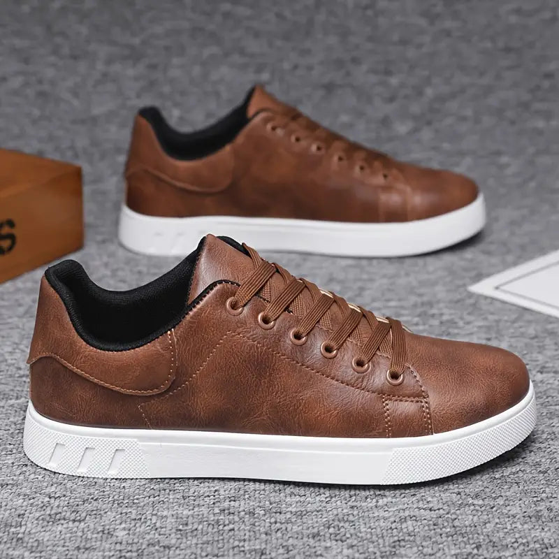 Mens Comfortable Lace-Up Shoes | Lightweight Casual Sneakers | Steven & Levon