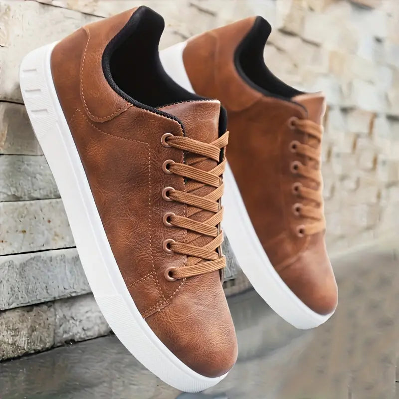 Mens Comfortable Lace-Up Shoes | Lightweight Casual Sneakers | Steven & Levon