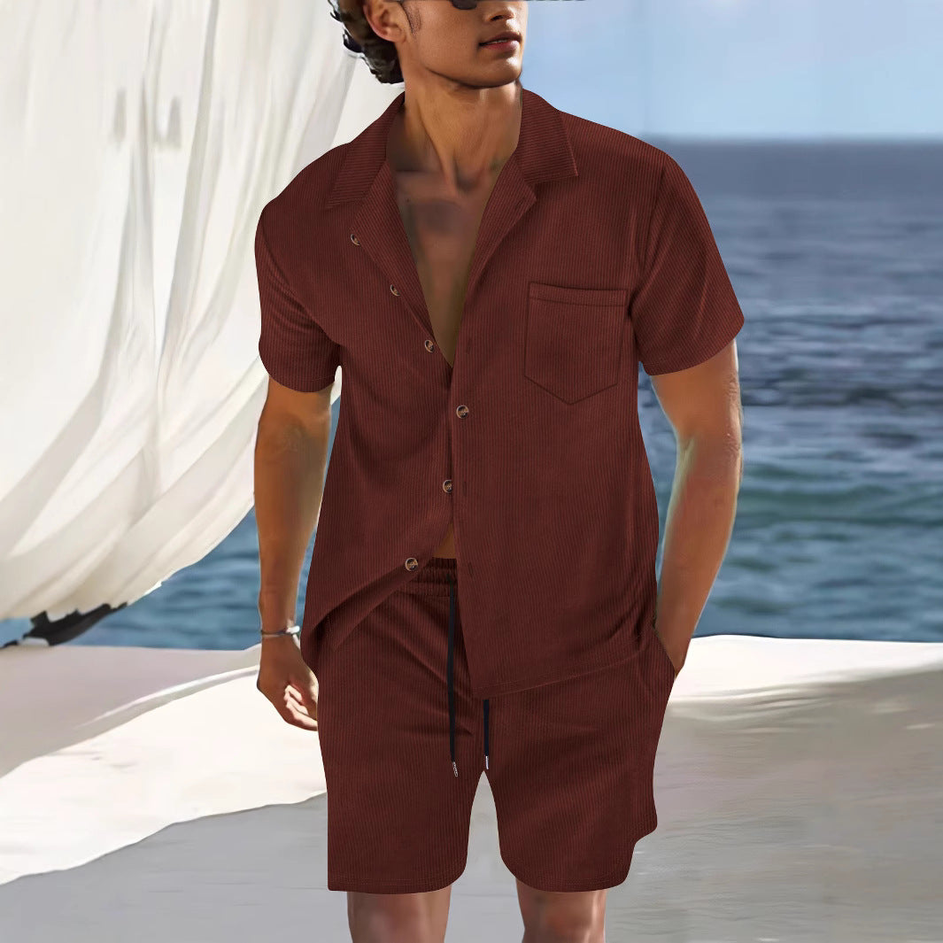 Men's Cuban Outfit Set | Collar Co-Ord Set | Men | Lightweight Fabric Blend | Steven & Levon