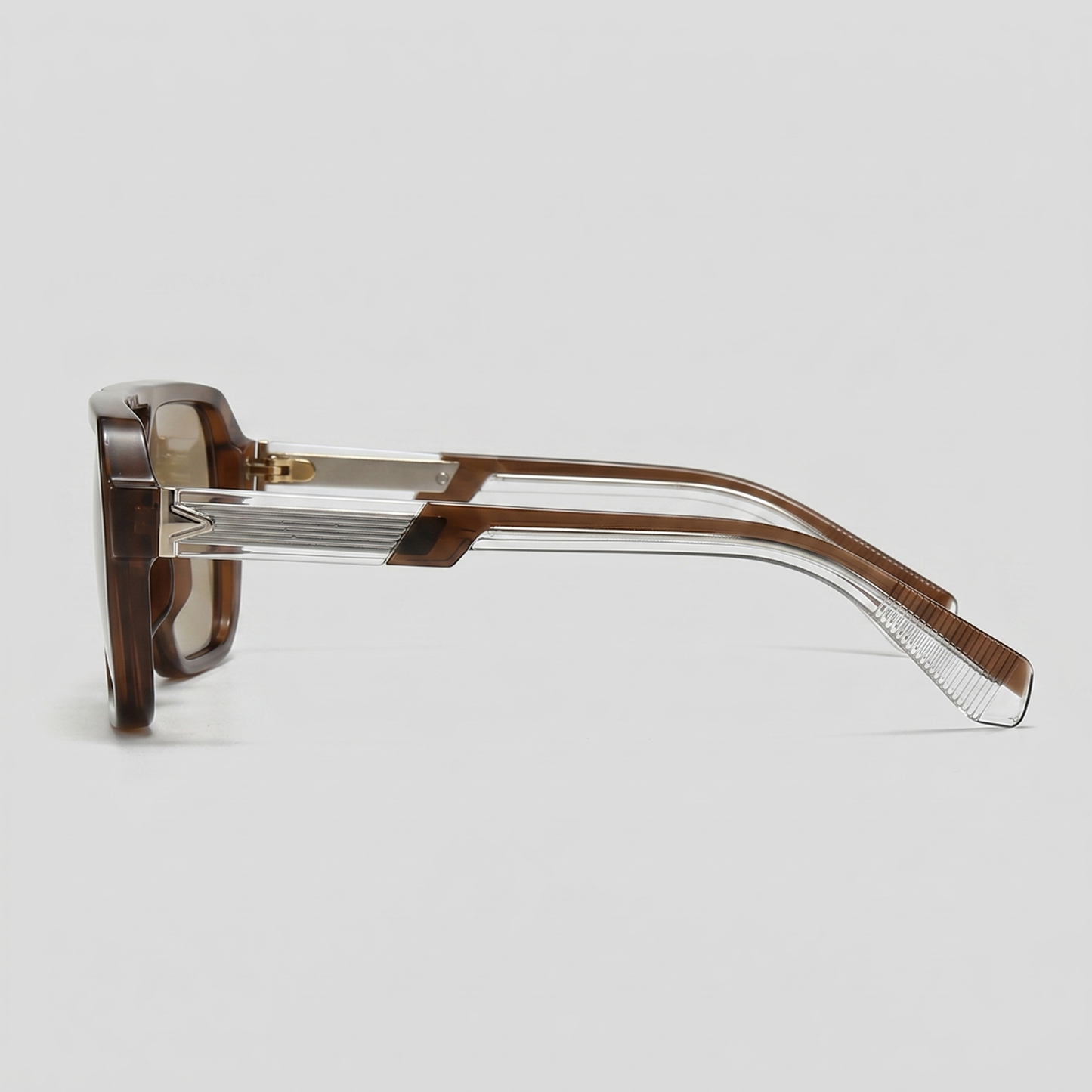 Men's Double-Bridge Aviator Sunglasses | PC Lens | Black Gold Frame | Steven & Levon