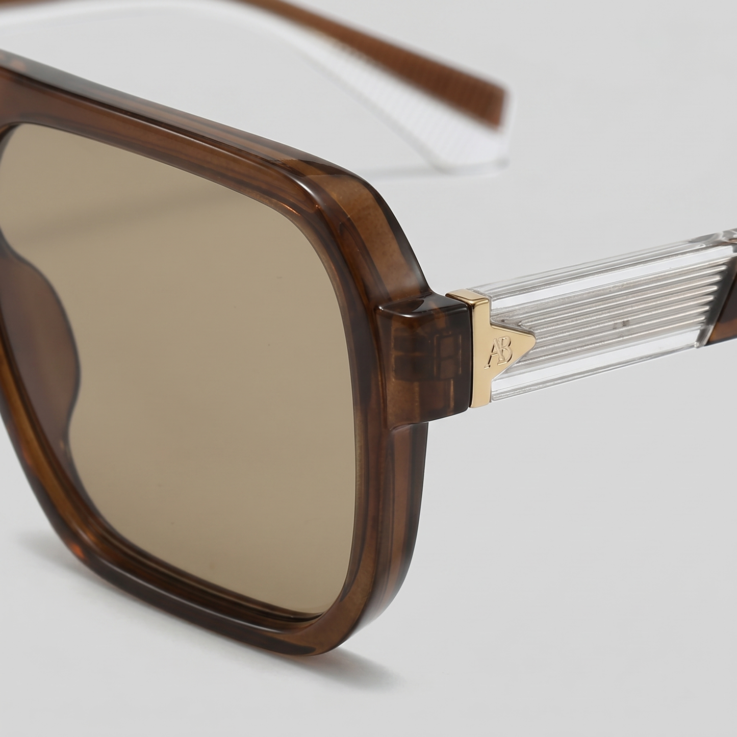 Men's Double-Bridge Aviator Sunglasses | PC Lens | Black Gold Frame | Steven & Levon