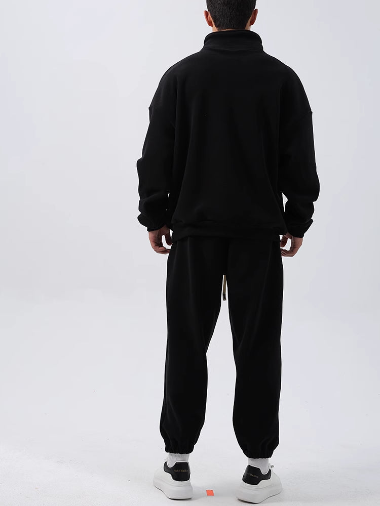 Men’s Fleece Training Suit | Tracksuit Set | Men | Fleece Blend | Stand-Up Collar & Zip Front | Athleisure Co-Ord | Steven & Levon