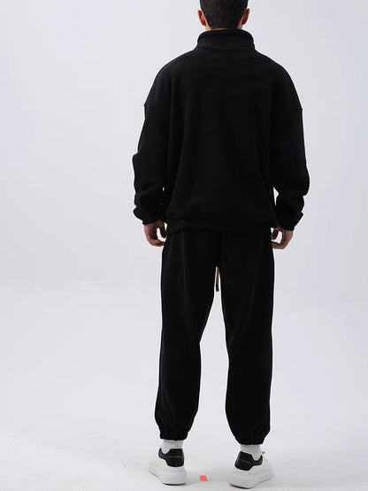 Men’s Fleece Training Suit | Tracksuit Set | Men | Fleece Blend | Stand-Up Collar & Zip Front | Athleisure Co-Ord | Steven & Levon