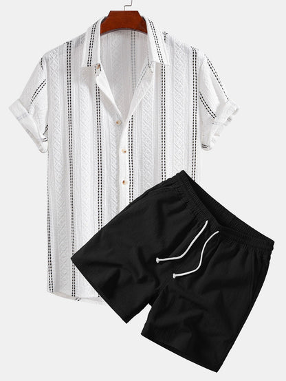 Men's Geometric Striped Resort Set | Men's Co-Ord | Summer Outfit | Steven & Levon