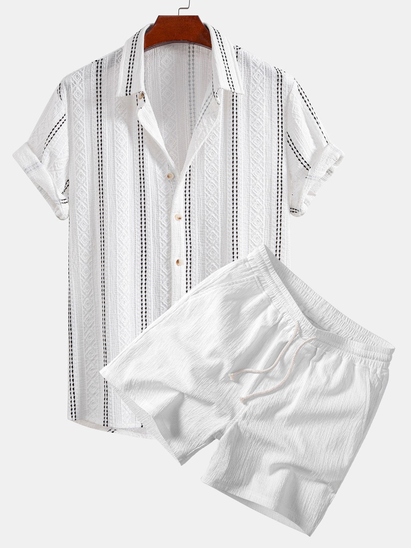 Men's Geometric Striped Resort Set | Men's Co-Ord | Summer Outfit | Steven & Levon