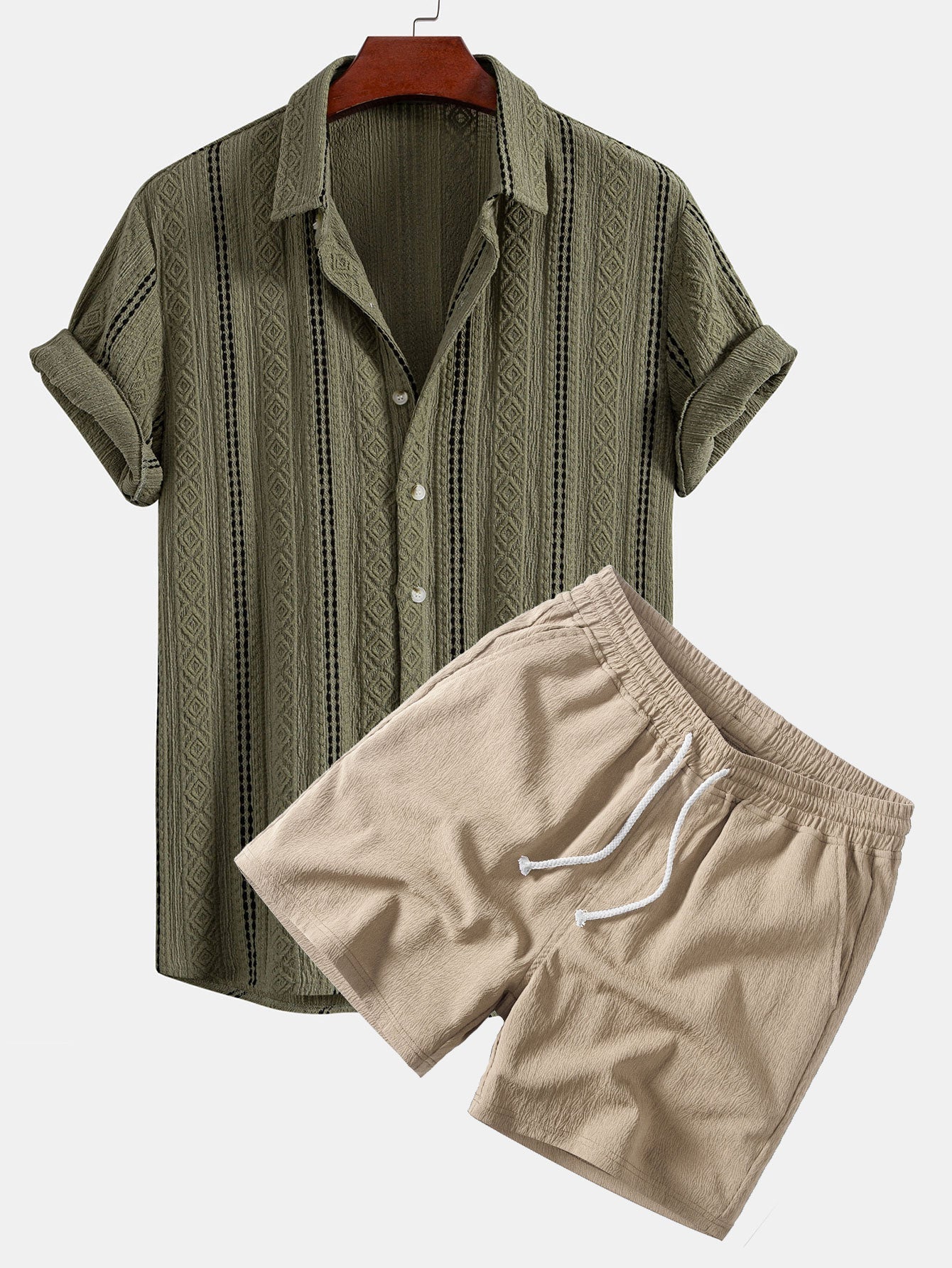 Men's Geometric Striped Resort Set | Men's Co-Ord | Summer Outfit | Steven & Levon