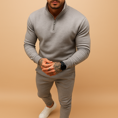 Men’s Half Zip Sweatshirt & Jogging Pants Set | Men | Soft Fabric Blend | Casual Tracksuit Co-Ord | Steven & Levon