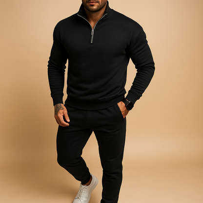 Men’s Half Zip Sweatshirt & Jogging Pants Set | Men | Soft Fabric Blend | Casual Tracksuit Co-Ord | Steven & Levon