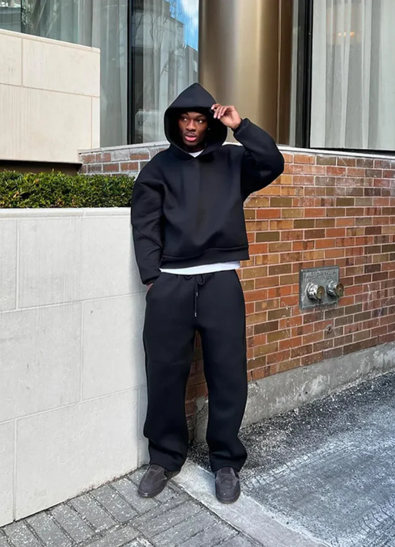 Men’s Hoodie & Jogging Set | Men | Soft Cotton Blend | Casual Fit & Drawstring Waist | Steven & Levon