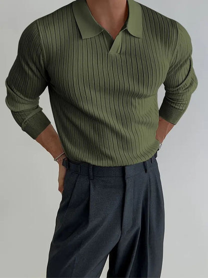 Men’s Tailored Knitted Shirt | Men | Stretch Knit Button-Up | Business Casual Smart Fit Shirt | Steven & Levon