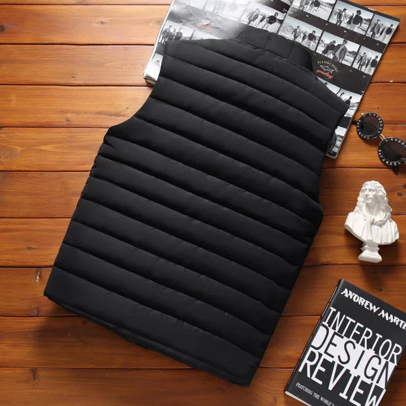 Men's Lightweight Bodywarmer Vest | Quilted Gilet | Zip Front | Warm Insulated | Steven & Levon