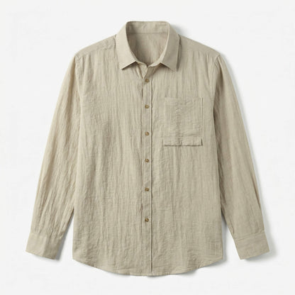 Men's Lightweight Linen Shirt | Linen Blend | Breathable Relaxed Fit Casual Summer Button-Up | Steven & Levon