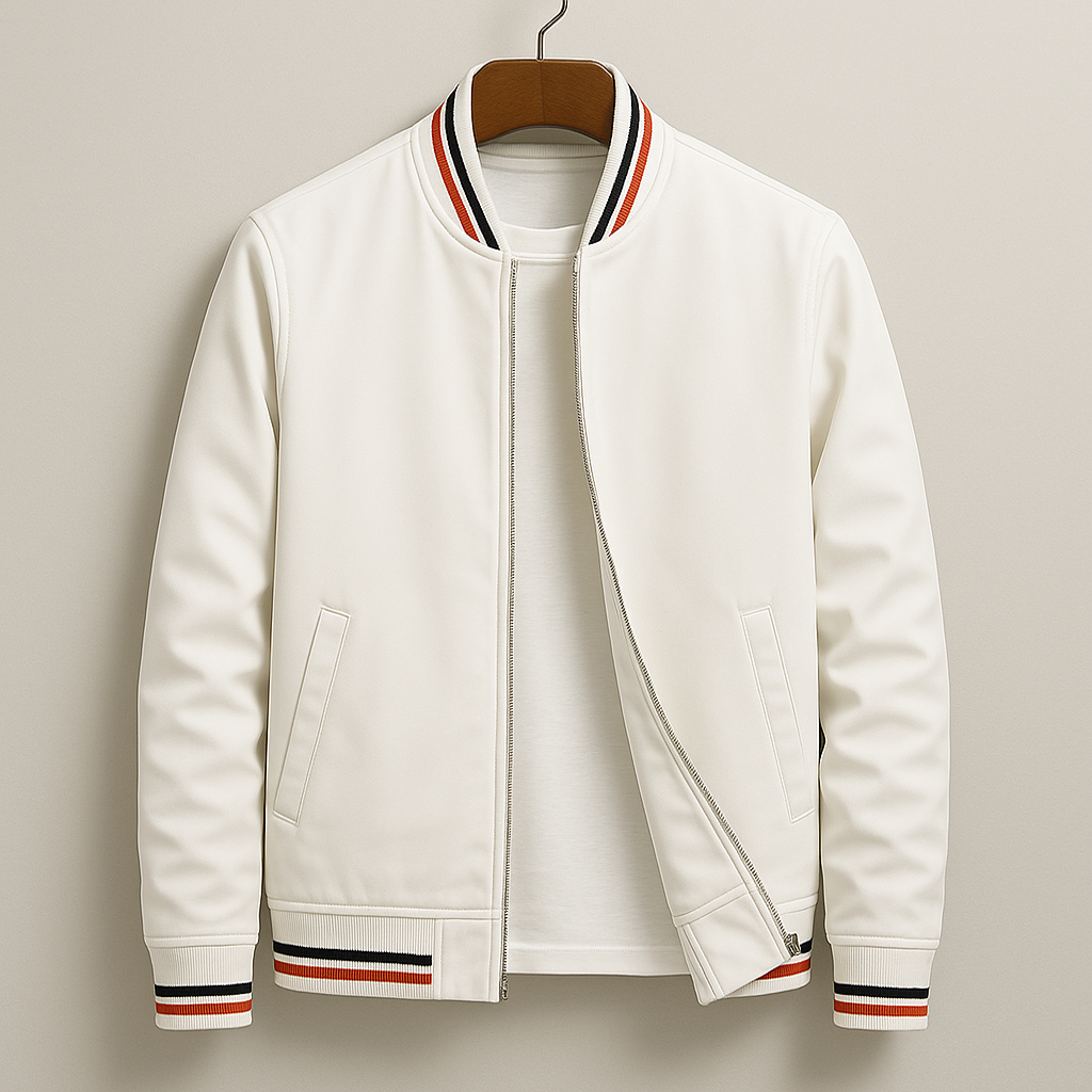 Men's Lightweight Zip-Up Bomber Jacket | Casual Windbreaker Outerwear | Steven & Levon