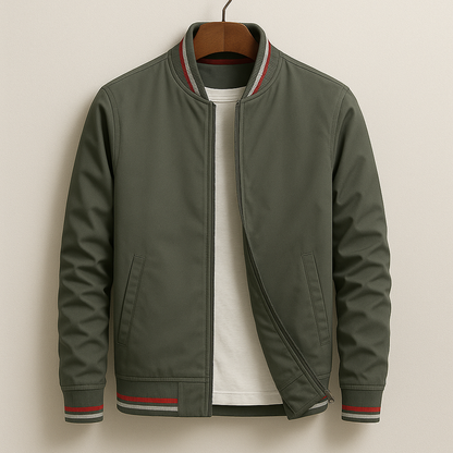 Men's Lightweight Zip-Up Bomber Jacket | Casual Windbreaker Outerwear | Steven & Levon