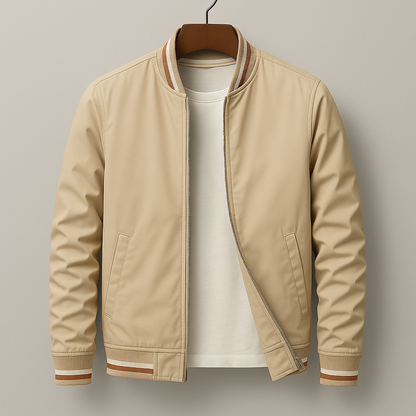 Men's Lightweight Zip-Up Bomber Jacket | Casual Windbreaker Outerwear | Steven & Levon