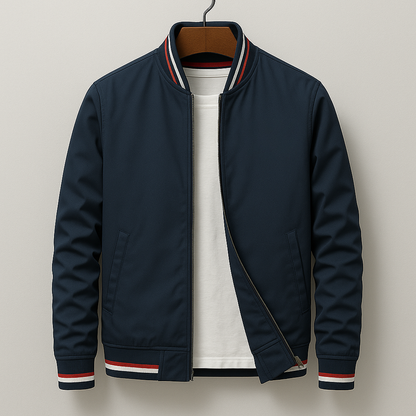 Men's Lightweight Zip-Up Bomber Jacket | Casual Windbreaker Outerwear | Steven & Levon
